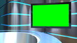 Virtual TV Studio 3D News Set