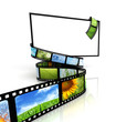 Film around blank TV Film around blank TV