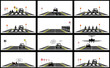 Zebra crossing collection with various road related themes