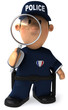 Policier et loupe