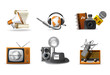 Journalist and press icons