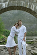 Couple under bridge Couple under bridge