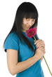 girl with a flower