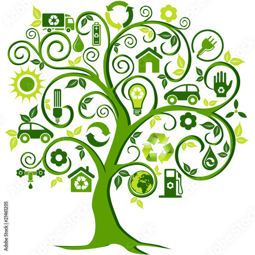 Illustration: Eco Tree with environment symbols Eco Tree with environment symbols