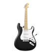 3d Black electric guitar 3d Black electric guitar