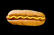 hot dog with mustard
