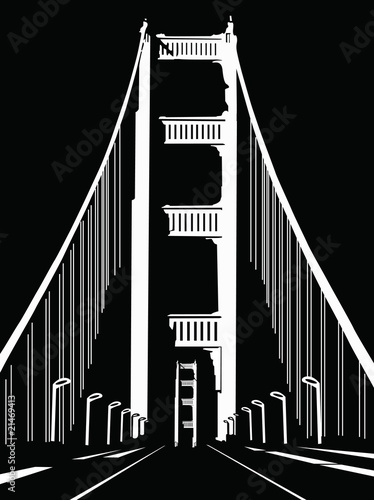 San Francisco vector bridge