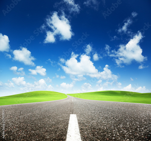 Photo: road and sunset road and sunset