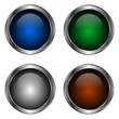 icones boutons colorés fond blanc