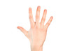 Photo: Hand isolated on white background Hand isolated on white background