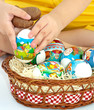 easter eggs and chocolate chicken