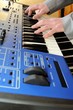Man playing synthesizer