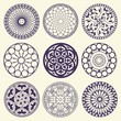 Set of rosetta ornament