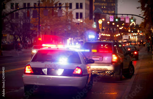 Photo: Pulled over by police car Pulled over by police car