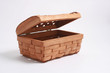 Bast-basket is photographed on a white background.