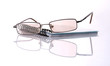 notebook and glasses notebook and glasses
