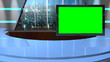 Virtual TV Studio 3D News Set