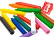 Color crayons isolated on white