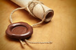 Scroll with wax seal
