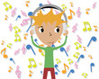 boy listening to music