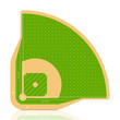 Baseball field. Vector. Detailed portrayal of grass.