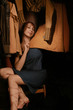 Woman in the wardrobe