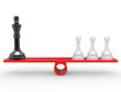 Chessmen on scales Chessmen on scales