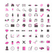 Pink Web and Business Icons