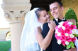 Bride and Groom at Wedding