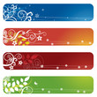 Four floral banners or bookmarks Four floral banners or bookmarks