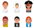 Cartoon people icons