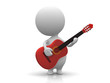 Illustration: Illustration of a person learns to play the guitar for fun Illustration of a person learns to play the guitar for fun