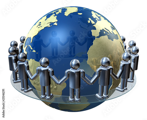 Illustration: Hands around the world Hands around the world