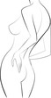 sketch woman back