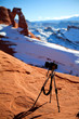 Camera at delicate arch