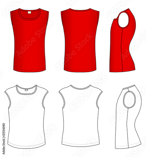 shirt outline front and back. Vector t-shirt design template