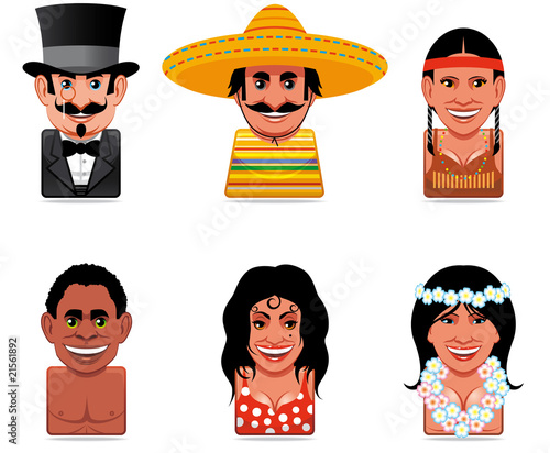 Hawaiian+cartoon+people