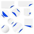 Pealing paper with blue margin isolated on white vector