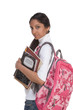 College student young Indian woman with backpack