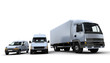 Transportation fleet in white Transportation fleet in white