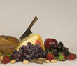 Buffet of fruits, nuts, cheese, bread 602