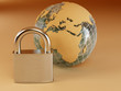 Earth with padlock