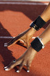 Athlete's hands in exit