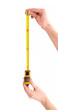 Tape measure in hands