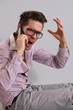 a young man with a phone