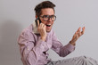 a young man with a phone