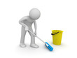 Cleaner at work