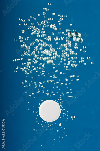 Photo: tablet in water. tablet in water.
