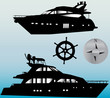 yacht - vector