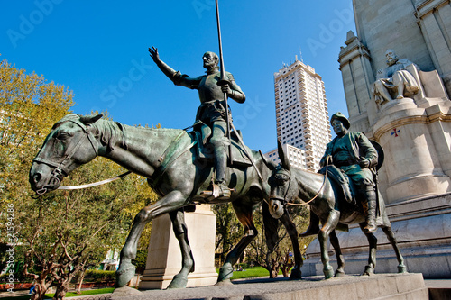 Photo: Don Quixote, Sancho Panza and Cervantes Don Quixote, Sancho Panza and Cervantes